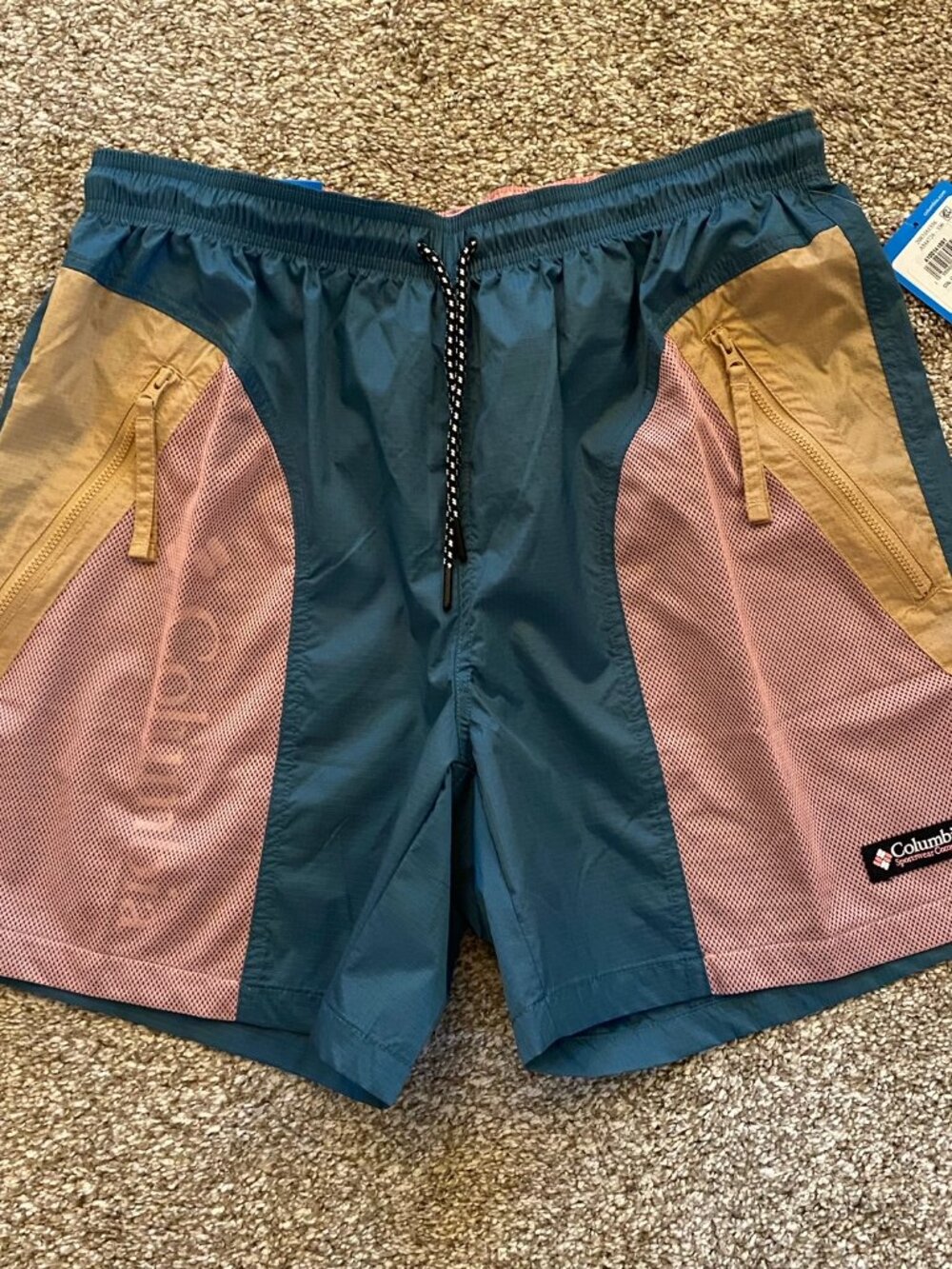 NWT Columbia Men's Riptide Retro Omni-Shield Short Size M Ins 6'' Pockets Hiking